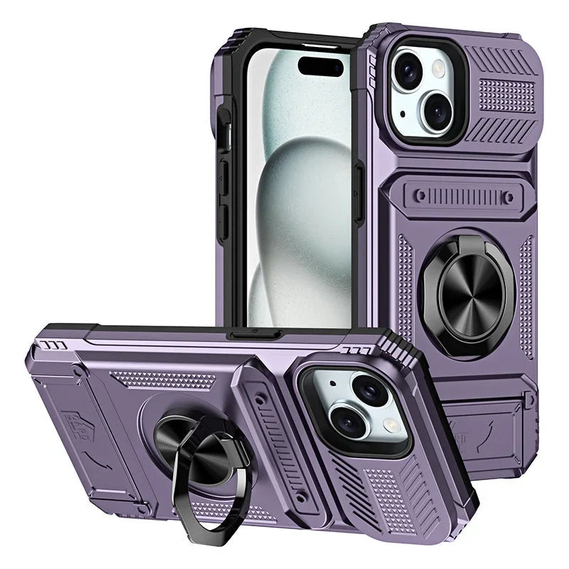 📱 Limited-time 50% Off! 💥 Phone Case With Card Holder & Ring Grip – Kickstand, Magnetic Mount, Drop Protection