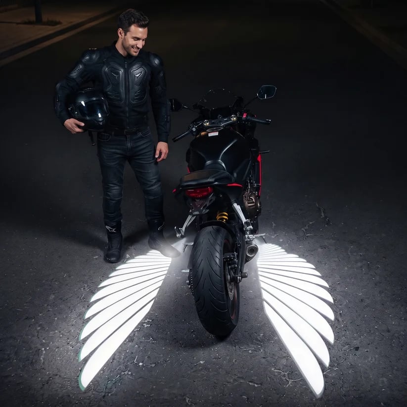 🏍️Angel Wing Motorcycle LED Projector Lights