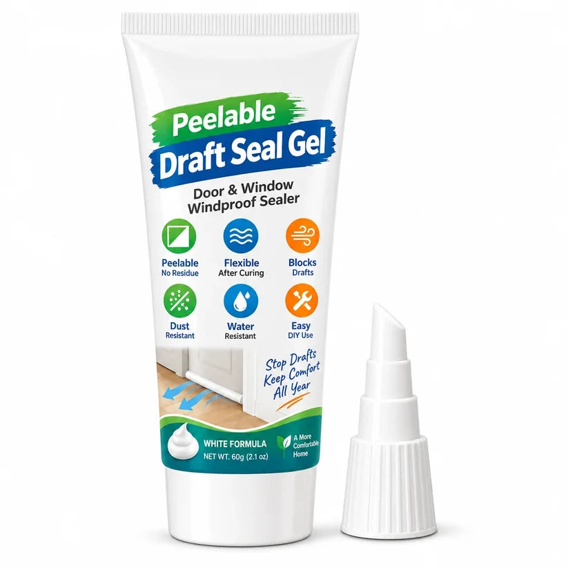 🚪50% OFF NOW! Peelable Door Window Gap Sealant Gel – Removable Windproof Draft Stopper, Waterproof Dustproof Sealer for Home Gap Insulation