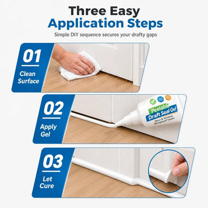 🚪50% OFF NOW! Peelable Door Window Gap Sealant Gel – Removable Windproof Draft Stopper, Waterproof Dustproof Sealer for Home Gap Insulation