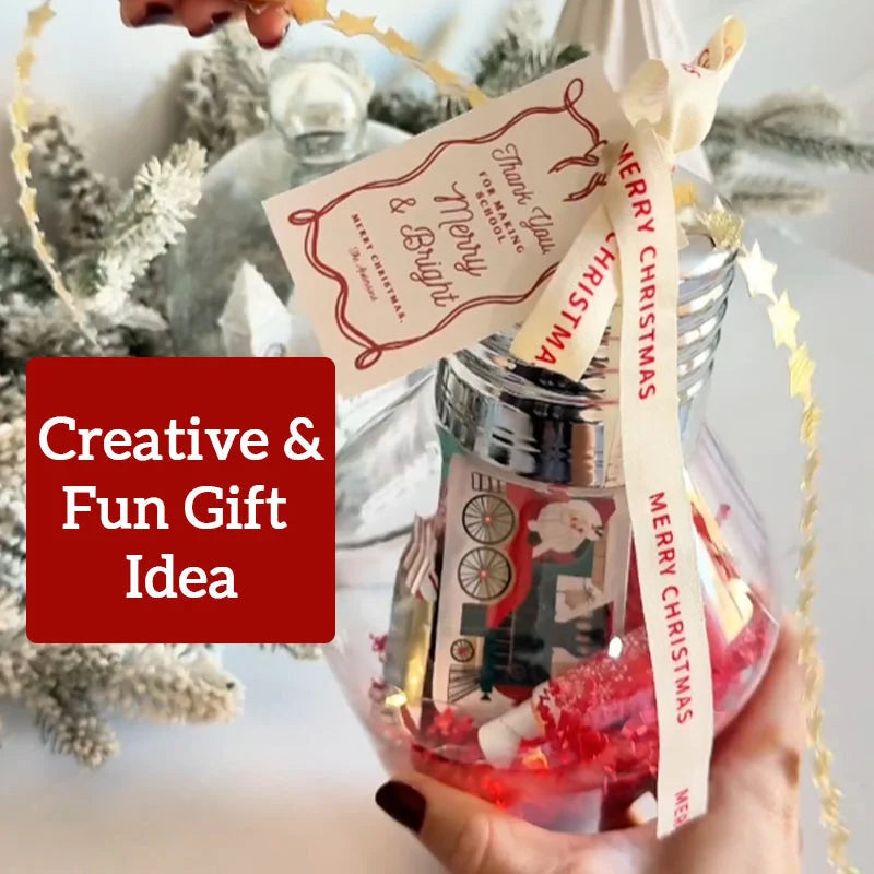 Christmas Bulb Gift Jar