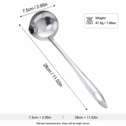 2 Counts Stainless Steel Oil Separator Ladle, Mirror Polished Surface 🥄