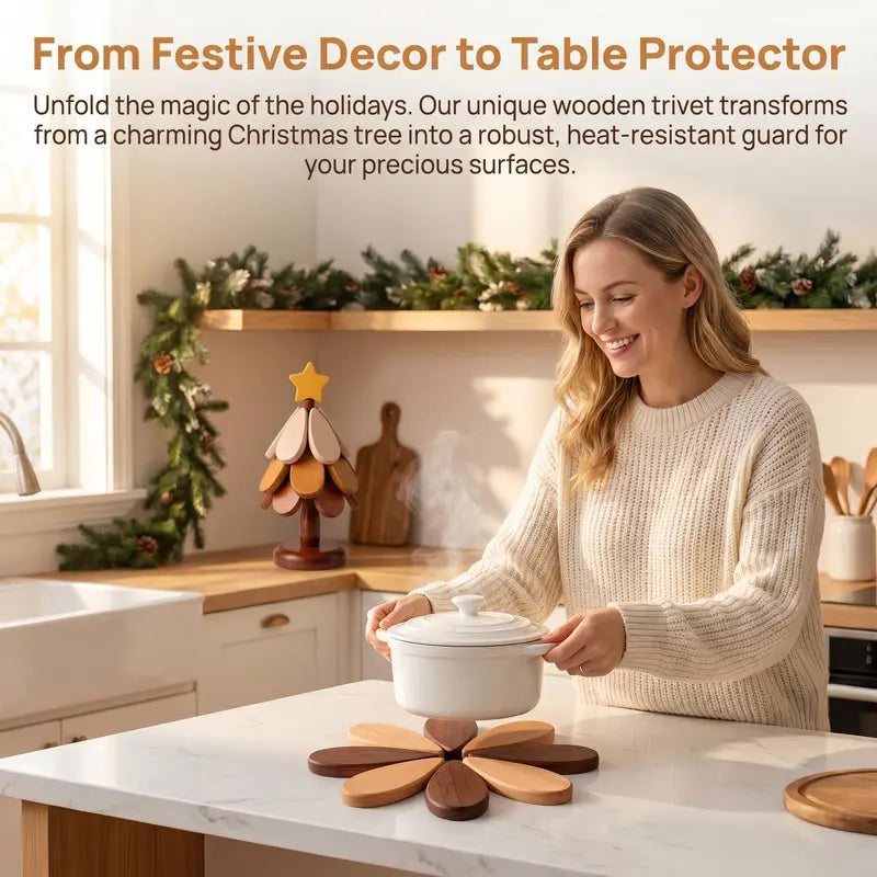 Wooden One Tree Solid Wood Coaster, Desktop Insulation Cup Mat🌳