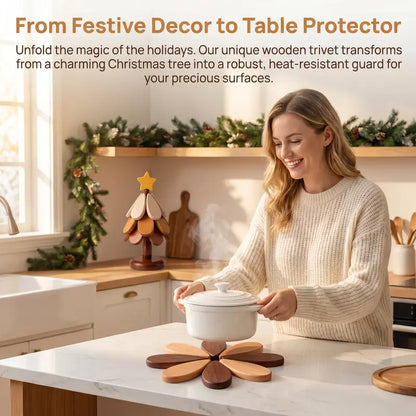 Wooden One Tree Solid Wood Coaster, Desktop Insulation Cup Mat🌳