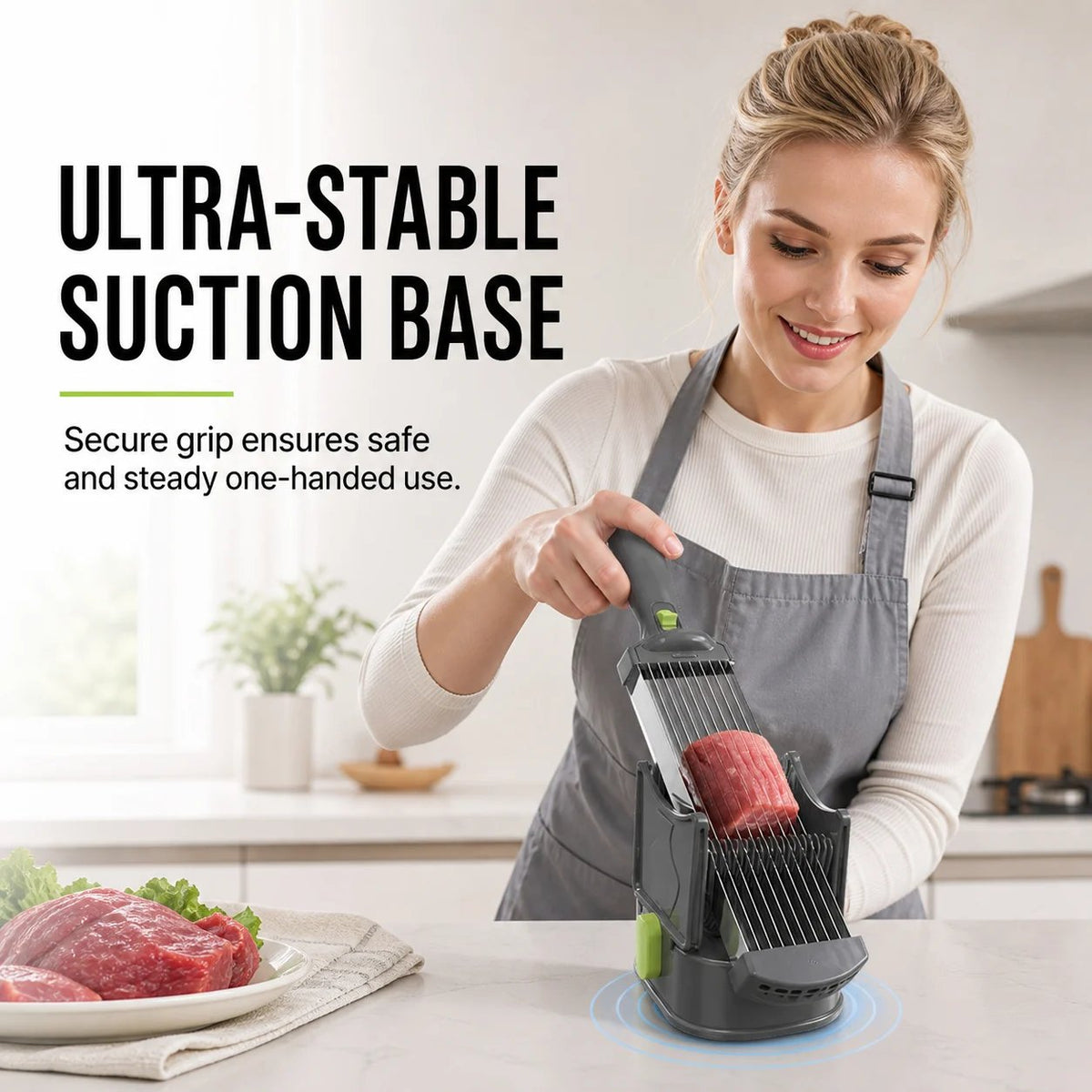 Professional Manual Fresh Meat Slicer and Shredder - Food-Grade Stainless Steel Kitchen Tool for Beef and Fish