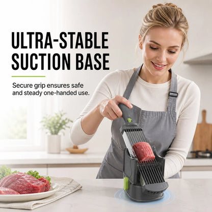 Professional Manual Fresh Meat Slicer and Shredder - Food-Grade Stainless Steel Kitchen Tool for Beef and Fish