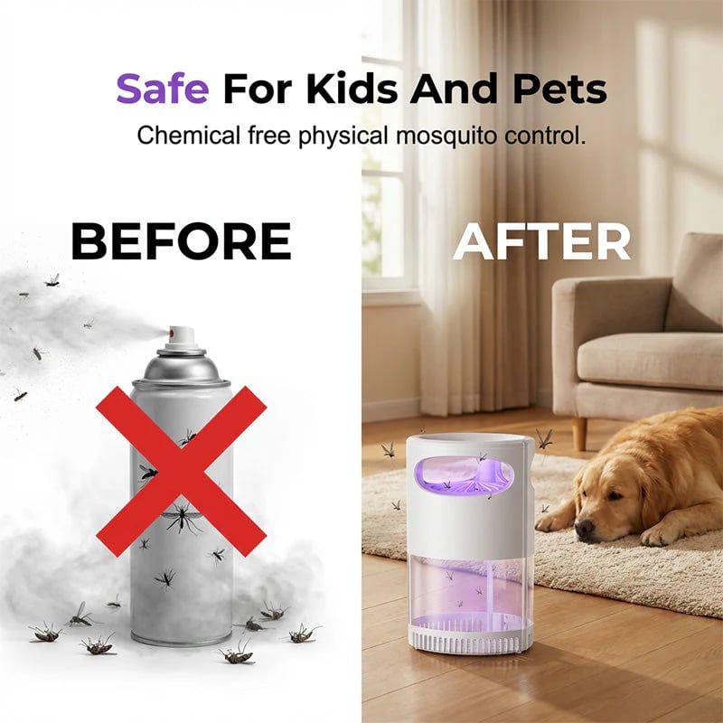 LAST DAY SALE 49% OFF-UV Mosquito Killer Lamp – quiet, USB, chemical-free. 50K+ sold!
