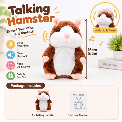 🐹 Talking Hamster Plush That Repeats Your Voice