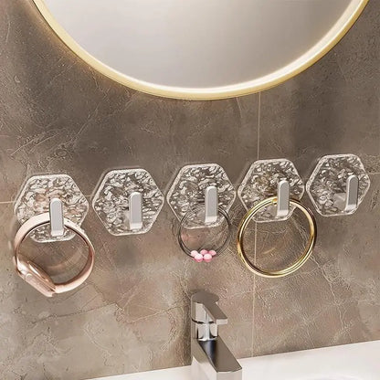 10/20 Pack Self-Adhesive Hooks, Waterproof & Rustproof Wall Hooks 👍