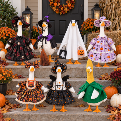 🪿🎃 44% OFF – Halloween Porch Goose Outfit Collection | Give Your Goose a Spooky New Look