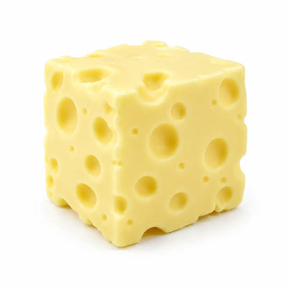 Cheese Cube Squishy Toy, Soft Moldable Petroleum Jelly-Filled Squeeze Ball 🧀