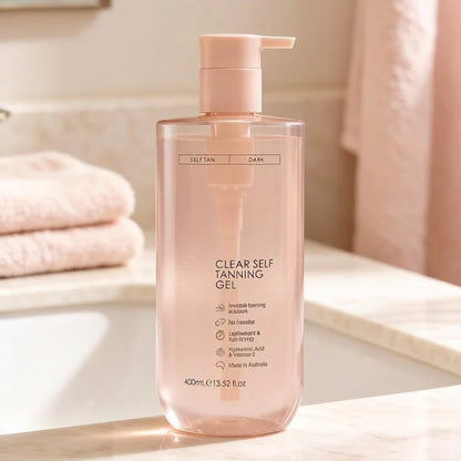 Clear Quick Dry Self Tanning Gel, Non-Stain Rinse-Free Tanner for Sensitive Skin☀️