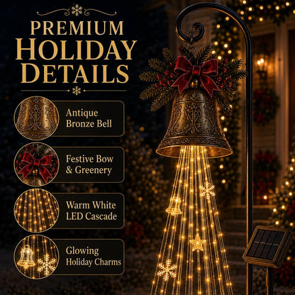 🔥Hot Sale 49% OFF🎄 Christmas Bell Cascade Solar Yard Light✨
