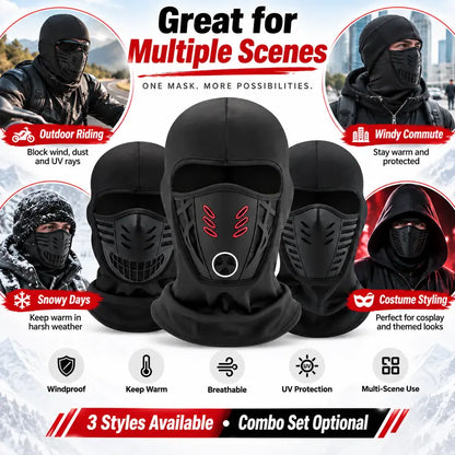Winter Rider Warm Anti-Haze Balaclava Full Face Mask