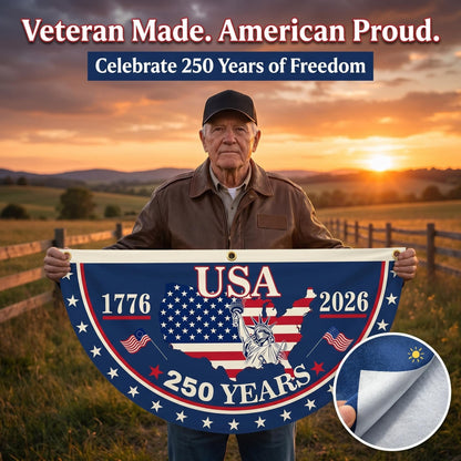 100% Veteran Owned / Handcrafted in USA-250th Anniversary Banner
