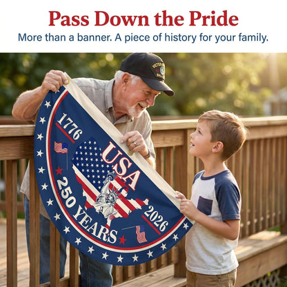 100% Veteran Owned / Handcrafted in USA-250th Anniversary Banner