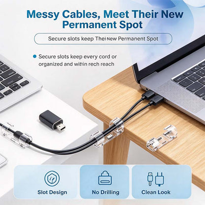40Pcs Self-Adhesive Cable Clips,  Space-Saving Wire Cord Organizer 🔌