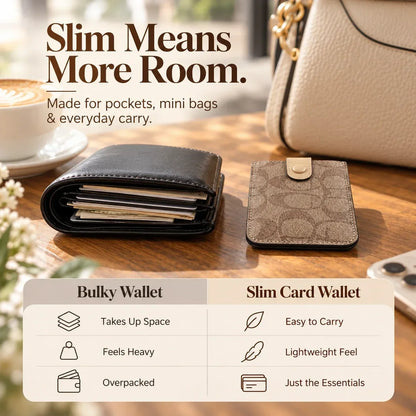 Slim Snap Card Holder Wallet | Compact Everyday Carry