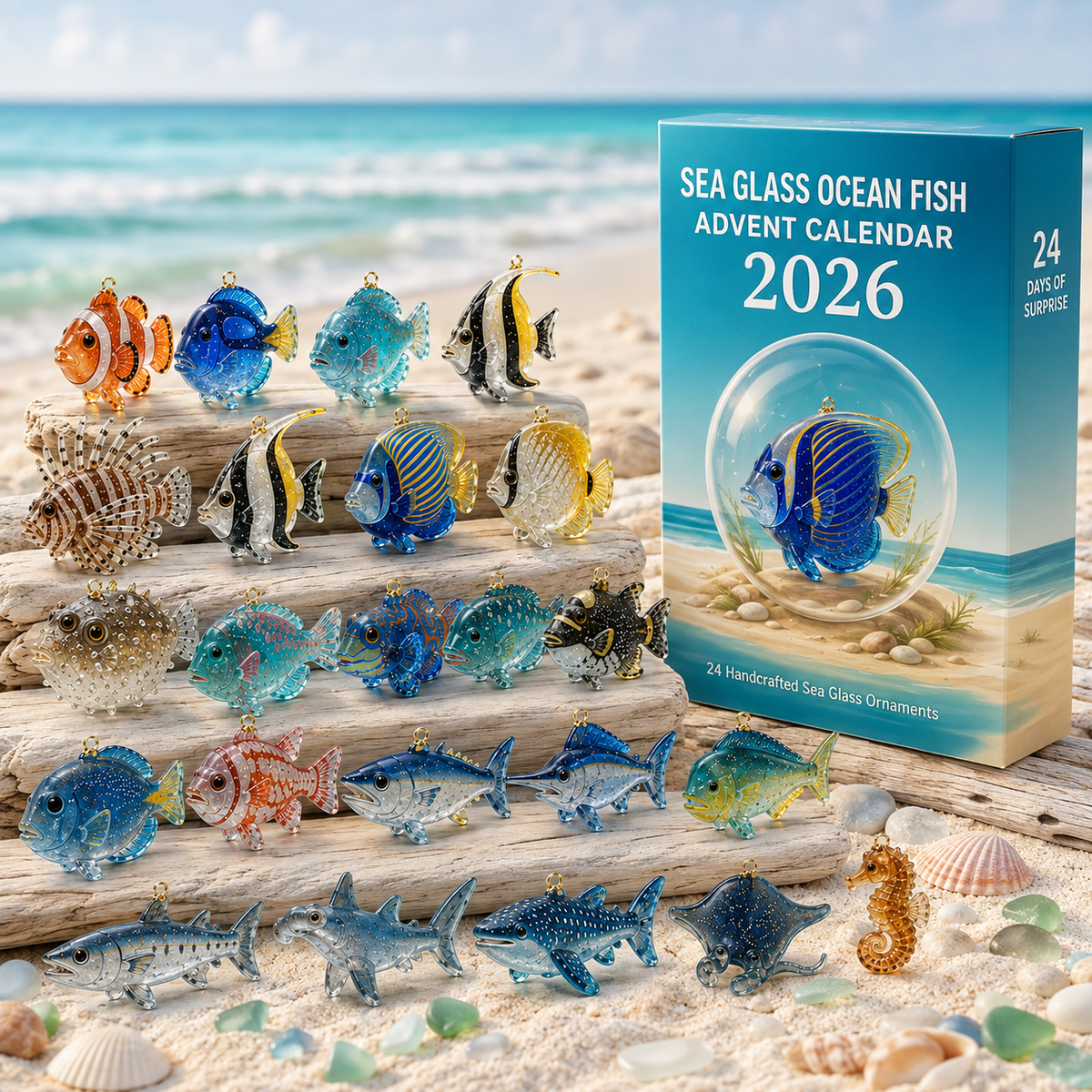 🐟2026 Sea Glass Ocean Fish Advent Calendar