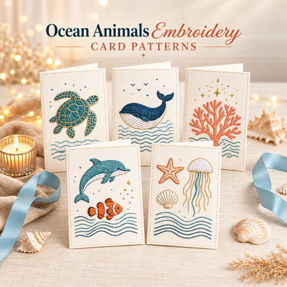 🎄 Christmas Embroidery Card Kit – Stitch a Little Holiday Magic ✨