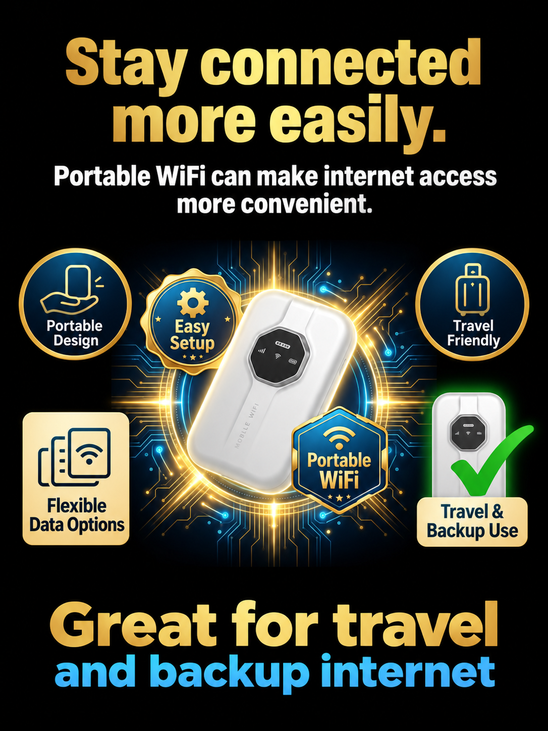 🔥Portable WiFi Hotspot – Stay Connected on the Go