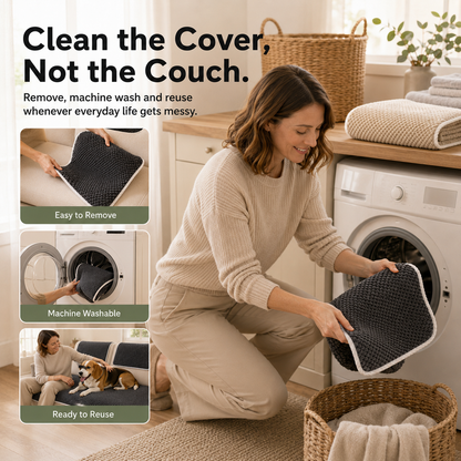 🛋️ Removable Sofa Cover – Washable Non-Slip Couch Protector 🐾