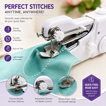 🔥Hot Deal｜Portable Handheld Sewing Machine, Fast Fabric Repair At Home