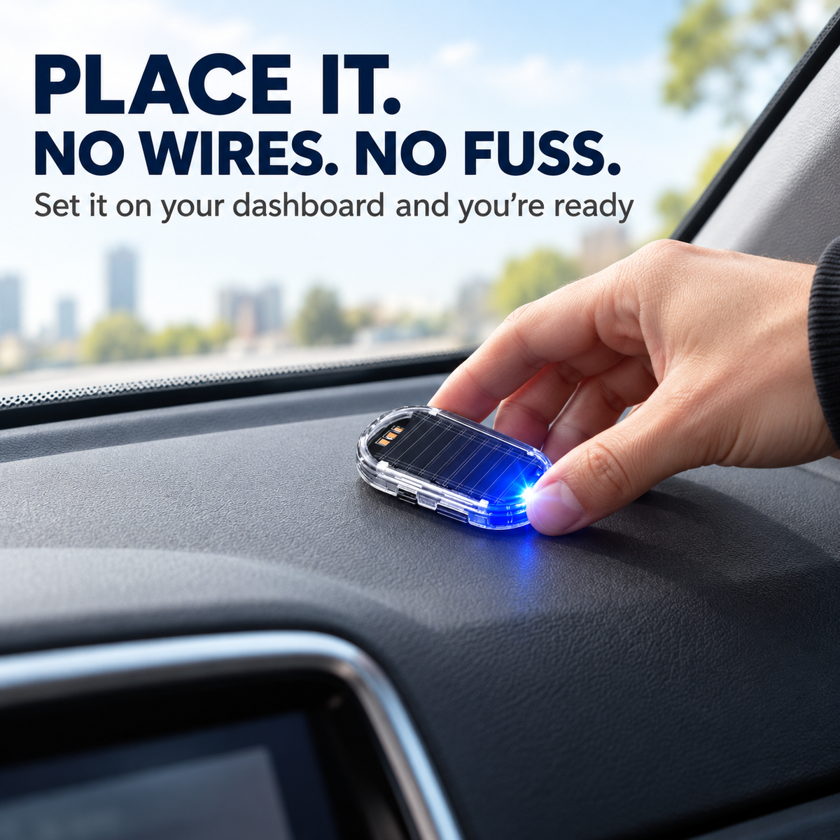 Solar Car Anti-Theft Warning Light – Motion-Sensing LED Security Deterrent, No Wiring Needed