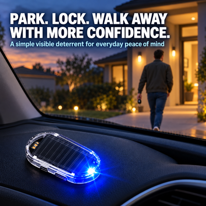 Solar Car Anti-Theft Warning Light – Motion-Sensing LED Security Deterrent, No Wiring Needed