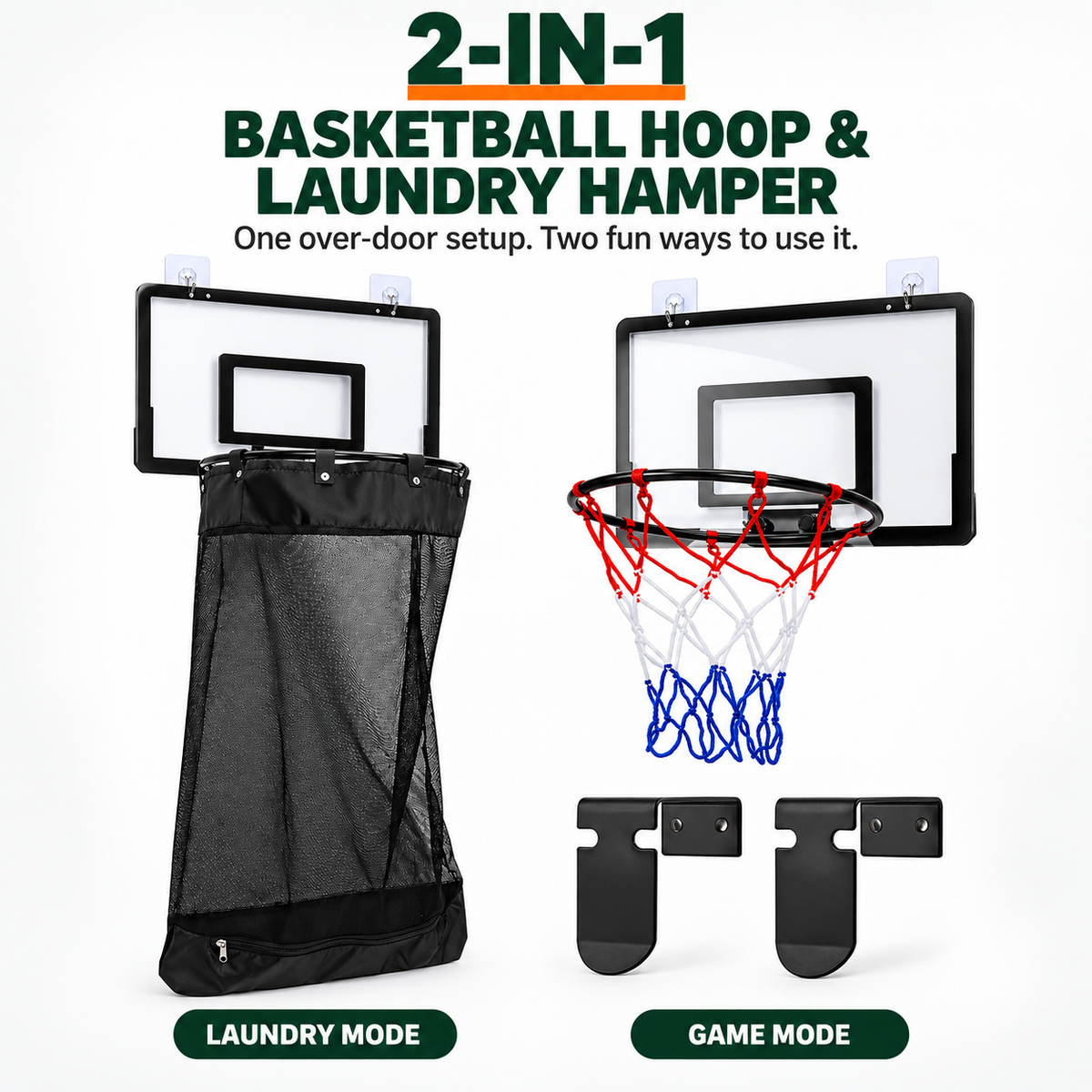 🔥50% OFF🏀 2-in-1 Basketball Hoop Laundry Hamper