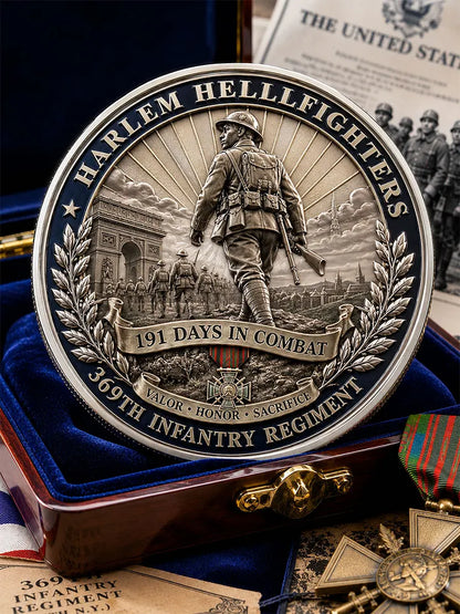 Harlem Hellfighters Commemorative Metal Medal – 369th Infantry Regiment Tribute