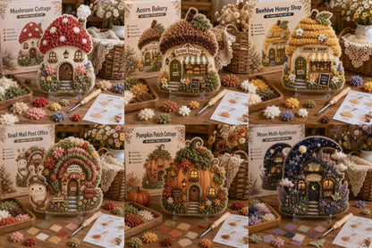 🔥HOT SALES 49% OFF - ✨Whimsical Village 3D Fabric Poke Art Kit