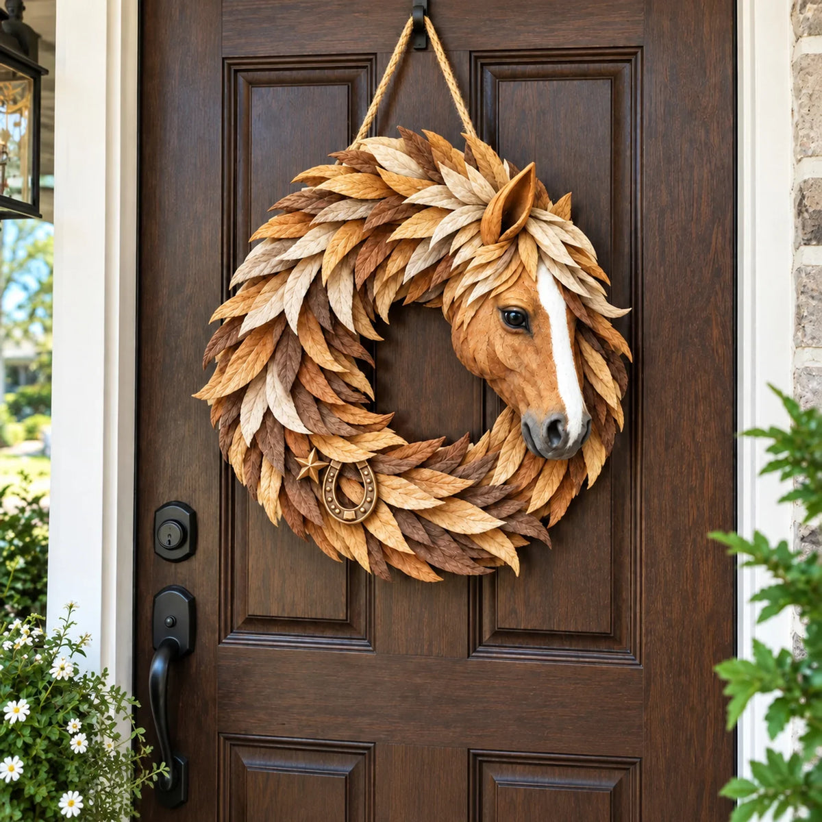 🐴 Rustic Horse Wreath