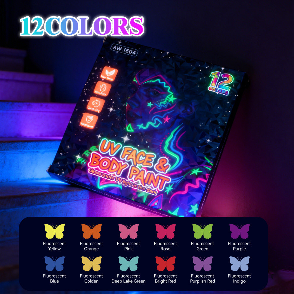 🥳2026 HOT SALE💞50K+ SOLD!🎁UV Glow Face and Body Paint Markers Set