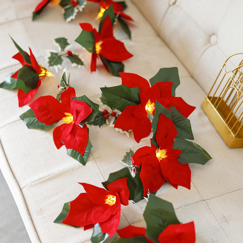 Christmas LED Garland String Lights – Festive Home Decor and Merry Christmas Ornament🌺