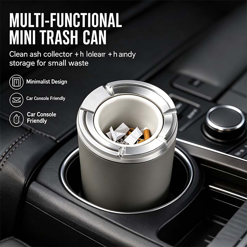Rotating Sealed Lid Car Ashtray Odor Resistant Auto Cigarette Ashtray Fits Vehicle Cup Holder🌸 - image 10