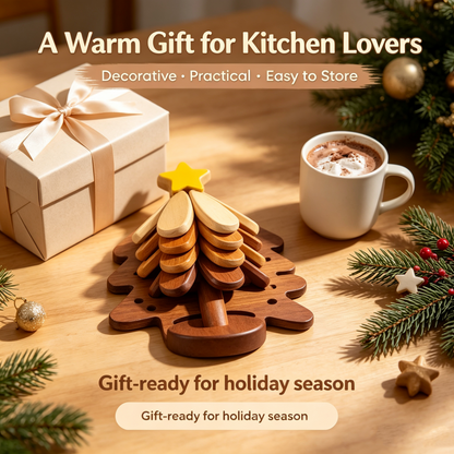 Wooden One Tree Solid Wood Coaster, Desktop Insulation Cup Mat🌳