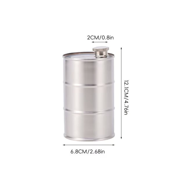 🛢️Novelty Oil‑Drum Shaped Flask | Leak‑Resistant Beverage Vessel for Auto‑Lovers & Man Cave Decor