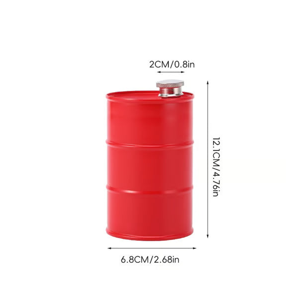 🛢️Novelty Oil‑Drum Shaped Flask | Leak‑Resistant Beverage Vessel for Auto‑Lovers & Man Cave Decor