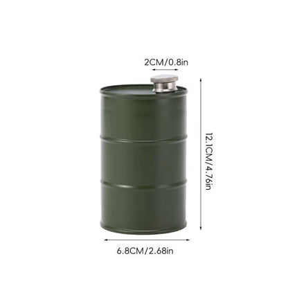 🛢️Novelty Oil‑Drum Shaped Flask | Leak‑Resistant Beverage Vessel for Auto‑Lovers & Man Cave Decor