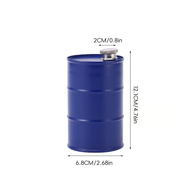 🛢️Novelty Oil‑Drum Shaped Flask | Leak‑Resistant Beverage Vessel for Auto‑Lovers & Man Cave Decor