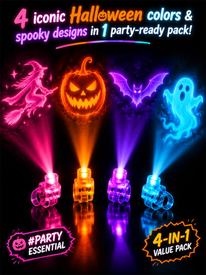 【Halloween projection finger lamp】Glow bright: 150ft visibility to stop traffic, No more dark nights!