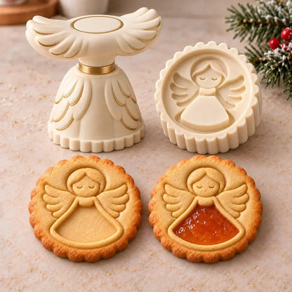🍪 Christmas Cookie Press with Jam-Fill Center — Make Holiday Baking More Creative and Fun