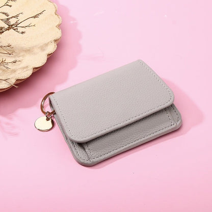 🔥🎁🌹Short Wallets for Women – Fashionable Card Holder with Key Ring & Coin Purse