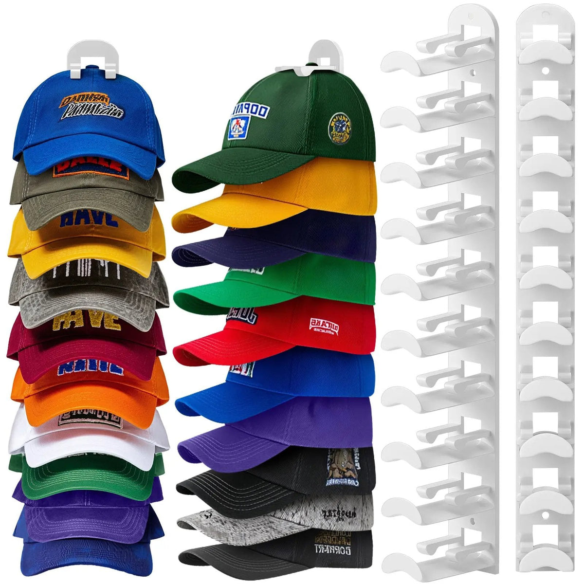 🧢Hat Rack for Wall – Baseball Cap Organizer Holds Up to 20 Hats
