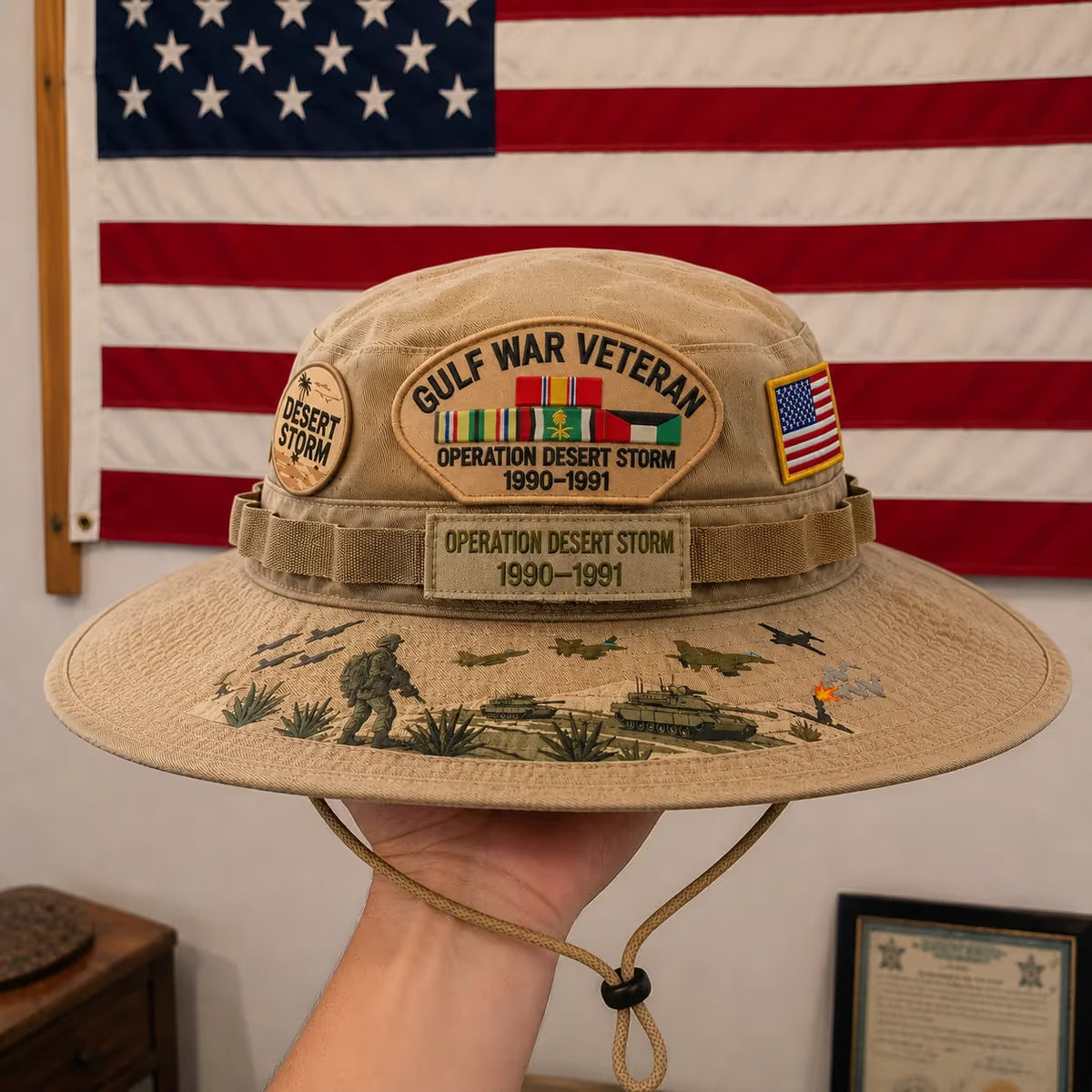 🇺🇸 Last Day Promo: 38% OFF 🎖️ - Gulf War Veteran Desert Storm Tribute Boonie Hat