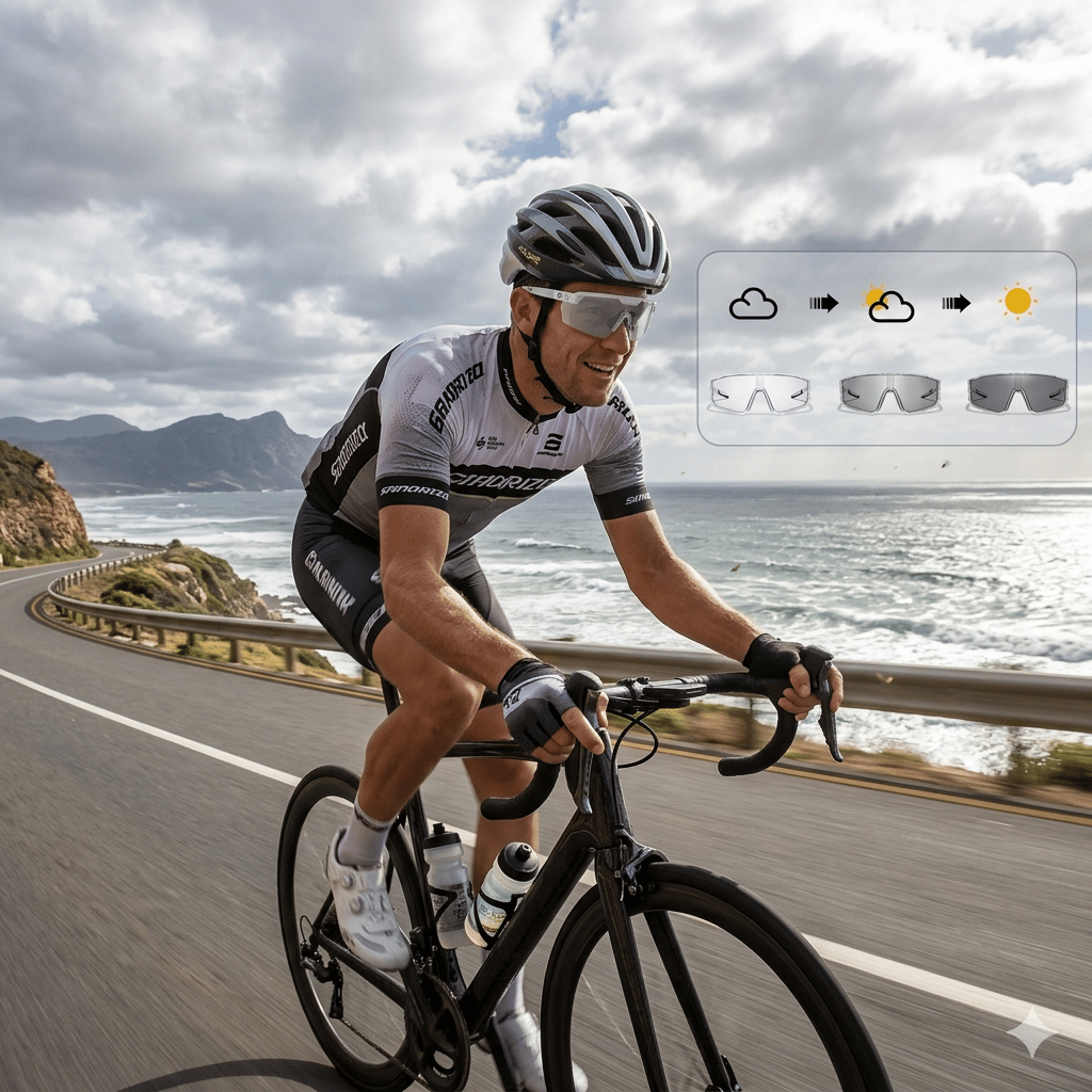 Photochromic Polarized Safety Glasses: UV400 Impact-Resistant Sports & Work Eyewear