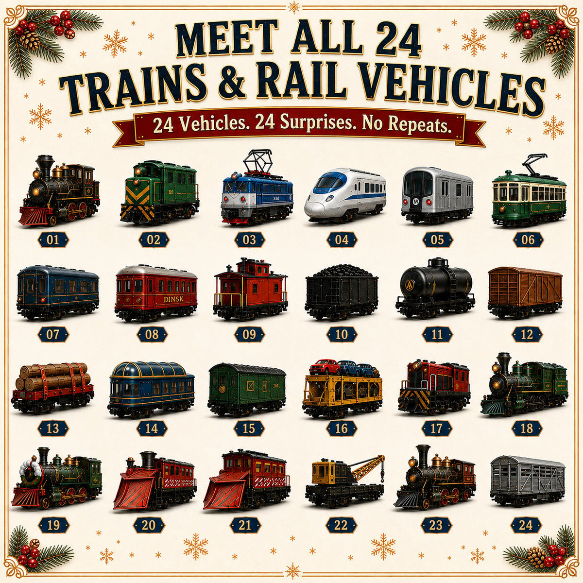 🚂🎄 2026 Railway Advent Calendar – 24 Days of Trains, Trams & Rail Surprises