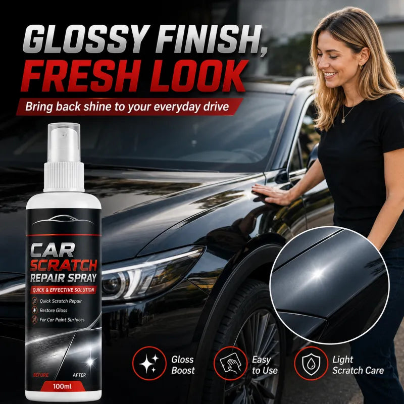 🚗 Universal Car Scratch Repair Spray – Erases light scratches, swirl marks & scuffs fast. 🛡️💨
