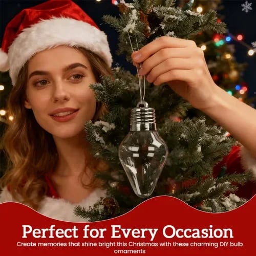 🎄 DIY Christmas Bulb Gift Jars – Fill with Love, Gift with Joy! 🎁